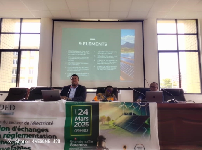 Promotion et développement des énergies renouvelables, CODED : Erick Kassongo propose un projet de décret 
